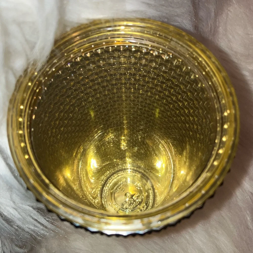 Gold Starbucks Studded Bling Cold Cup Tumbler 24oz. Christmas 2022 - Picture 3 of 6